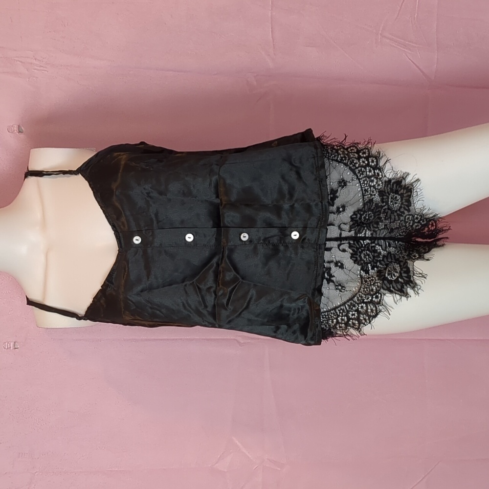 Nasty Gal We Need Some Lace Satin Short PJ Pajama Matching Set size Medium
